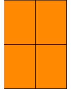 Orange A4-Etiketten 105 x 148 mm (100 Blatt)