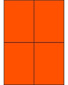 Orange A4-Etiketten 105 x 148 mm (100 Blatt)