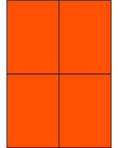 Orange A4-Etiketten 105 x 148 mm (100 Blatt)