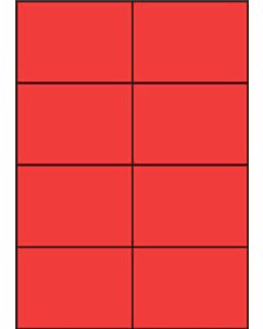 Rote A4-Etiketten 105 x 74 mm (100 Blatt)
