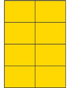 Gelbe A4-Etiketten 105 x 74 mm (100 Blatt)
