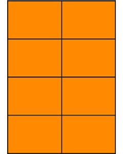 Orange A4-Etiketten 105 x 74 mm (100 Blatt)
