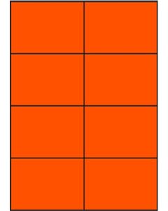 Orange A4-Etiketten 105 x 74 mm (100 Blatt)