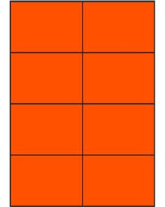 Orange A4-Etiketten 105 x 74 mm (100 Blatt)