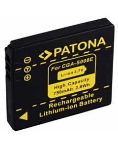 Panasonic CGA-S008(A/E) / DMW-BCE10(E) / VW-VBJ10 Akku (Patona)