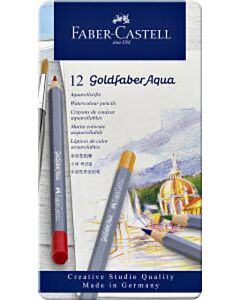12 Aquarellstifte Faber-Castell Goldfaber im Blechetui