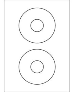 CD-/DVD-Etiketten auf A4 117 mm weiß (100 Blatt)