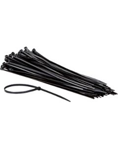 100 Kabelbinder 4,8x300mm schwarzes Nylon