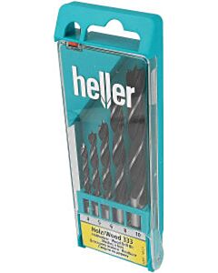 Heller Holzspiralbohrersatz 4,5,6,8,10mm