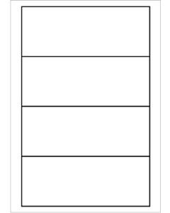 A4 Etiketten 192 x 70 mm weiß (100 Blatt)