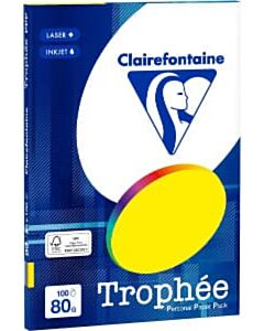 5 Intensive Farben A4-Papier 80g 5x20 Blatt Clairefontaine Trophée