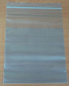 100 Druckverschlussbeutel mit Beutel 190x250+180 mm 50 Mikron