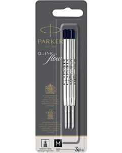 3 Parker QuinkFlow Kugelschreiberminen schwarz mittel