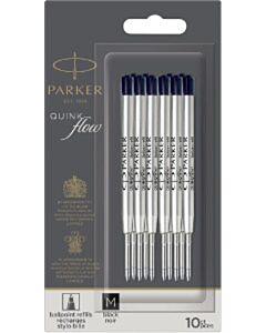 10 Parker QuinkFlow Kugelschreiberminen schwarz mittel