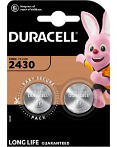 2 Duracell CR2430 Knopfzellenbatterien