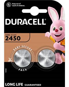 2 Duracell CR2450 Knopfzellenbatterien