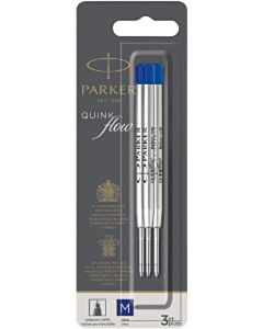 3 Parker QuinkFlow Kugelschreiberminen blau mittel