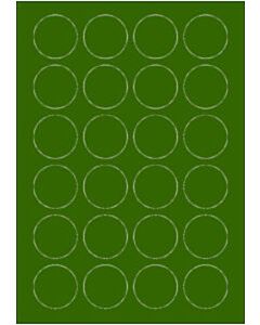 Grüne A4-Etiketten 40 mm rund (100 Blatt)