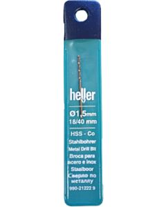 Heller Stahlbohrer 1,5 x 40 mm HSS-Co Cobalt