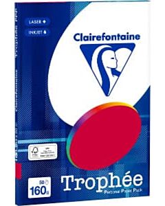 Kirschrotes A4-Papier 160 Gramm 50 Blatt Clairefontaine Trophée