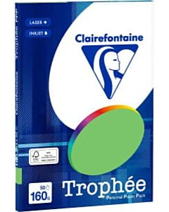 Maigrünes A4-Papier 160 Gramm 50 Blatt Clairefontaine Trophée