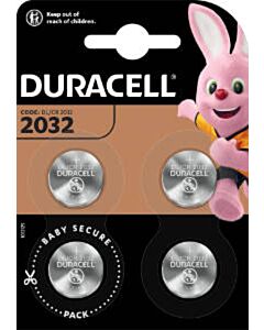 4 Duracell DL/CR 2032 Knopfzellenbatterien