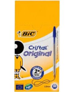 50x Bic Cristal Kugelschreiber blau mittel