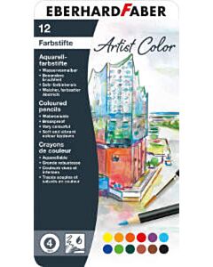 12 Aquarellstifte Eberhard Faber im Blechetui