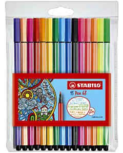 Stabilo pen 68 Filzstift Etui 10 + 5 Neonfarben