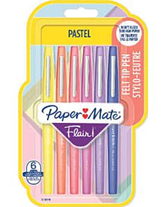 6 Fineliner Paper Mate Flair Pastell