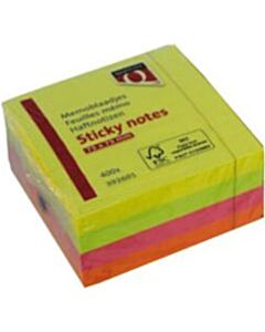 Quantore Haftnotizen 76 x 76 mm Neon (400 Blatt)