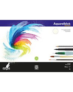 Aquarellblok A3 16 Blatt 300 Gramm cremeweiß Kangaro