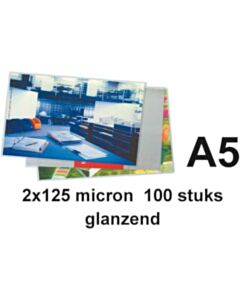 GBC A5 Laminerhoezen glanzend 2x125 Mikron 100 Stuks