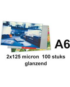 GBC Laminierfolien A6 glänzend 2x125 Mikron 100 Stück