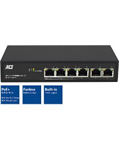 6-Port-Netzwerk-Switch 4x PoE+ 10/100Mbps ACT AC4430
