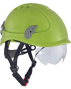 Schutzhelm Hi-Vis gelb mit Brille und Belüftung Cerva Alpinworker