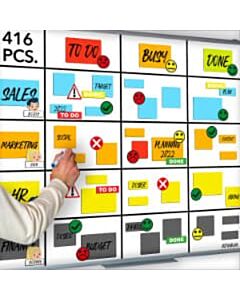 Scrum Magnete Set für Whiteboard 416-tlg