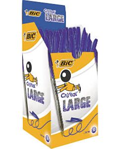 50x Bic Cristal Large Kugelschreiber blau