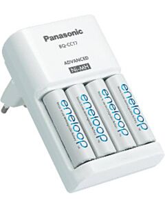 Panasonic BQ-CC17 Ladegerät + 4 Eneloop AA Batterien