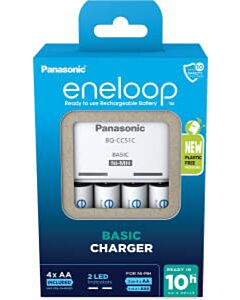 Panasonic BQ-CC51E Ladegerät + 4 Eneloop AA Batterien