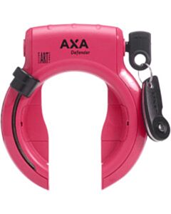 Ringschloss AXA Defender mit Klappschlüssel und Schutzblechbefestigung ART** rosa