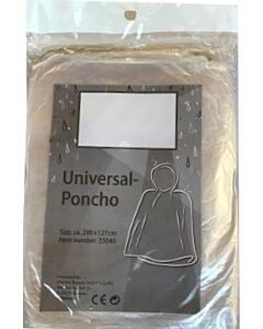 Einweg-Poncho transparent