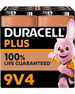 Duracell Plus 9V Block-Batterien (4)
