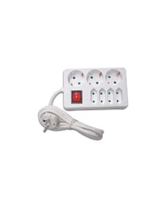 Steckdosenleiste 3x Schuko und 4x Euro mit Schalter