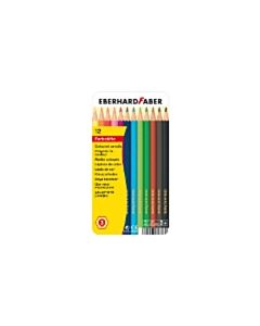 12 Buntstifte von Eberhard Faber im Blechetui