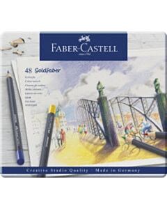 48 Faber-Castell Goldfaber Buntstifte im Blechetui