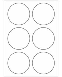 A4 Etiketten 85 mm rund weiß (100 Blatt)