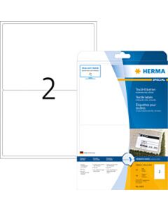 A4 Textiletiketten 199,6x143,5mm weiß 20 Blatt Herma 4519