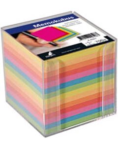Transparente Zettelbox mit 700 farbige Notizzettel Kangaro