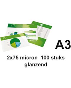 Quantore A3 Laminierfolien glänzend 2x75 Mikron 100 Stück